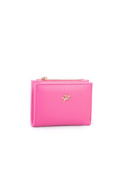 Nas Bag Women's Slim Small Size K Card Holder Fuchsia Dona with Paper and Coi...