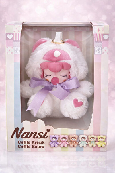 Pofika Nanci Sürpriz Anahtarlık Coffie Bears Pembe Şefaf Kutulu Labubu Yeni T...