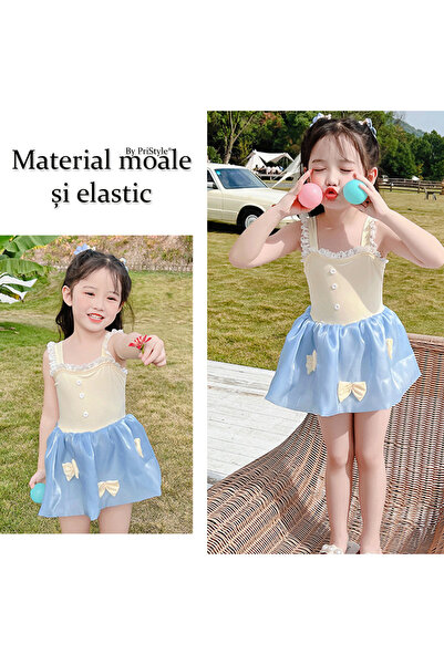 PriStyle Παιδικό μαγιό, Τύπος φορέματος, Στυλ πριγκίπισσας με βολάν, για κορί...