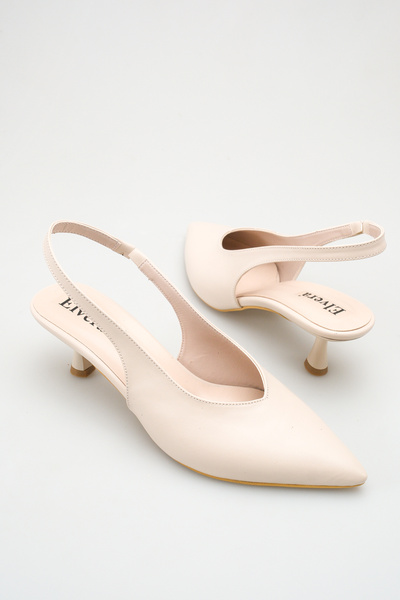 MALENTA حذاء نسائي بكعب ستيليتو مدبب من الأمام، مفتوح من الخلف، مريح، ذو كعب ...