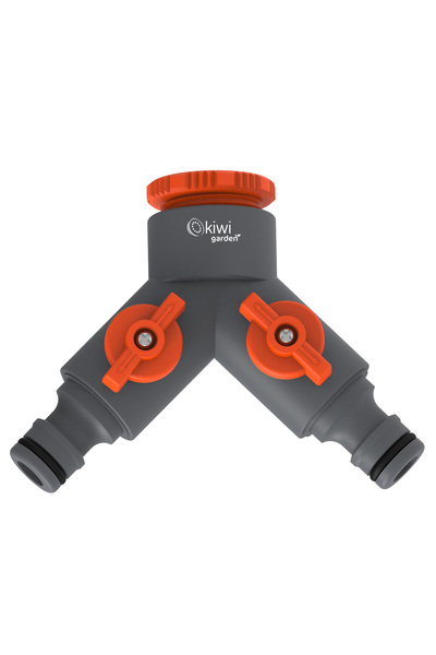 Kiwi Garden Kgh-108 Y Tap Connector with Switch |   Dual Outlet & Abs Body