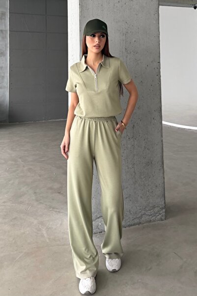 BEJNA Set sport pentru femei, cu guler cu fermoar, Soft Touch modal