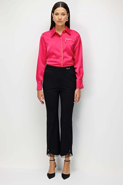 Ekol Pantaloni cu buzunare laterale și detalii brodate cu piatră