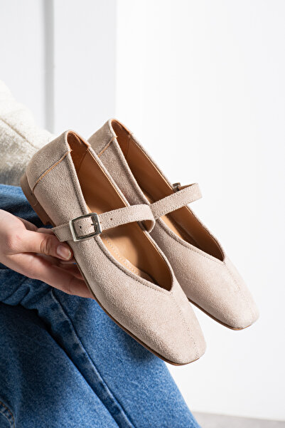 Mio Styllo Lokota Με λεπτομέρεια αγκράφας Τετράγωνη μύτη Luxury Σουέτ Γυναικε...