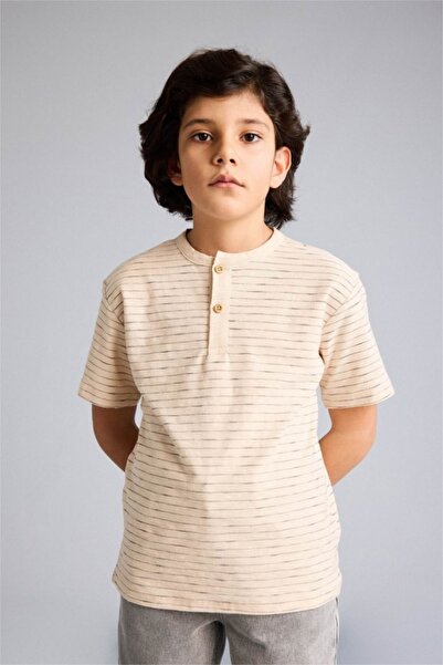 DeFacto Hakim Collar T-Shirt for Boys G6658A826Sm