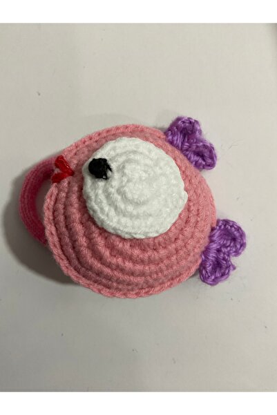 MADE BY PERİ Hand Knitted Fish Figured Children's Hair Tie / Set of 2