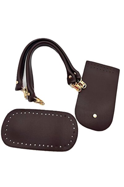 angel çanta aksesuar Dark Brown Handle, Base, and Lid Set