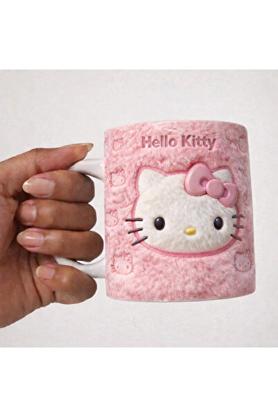 dgn baskı tasarım 3d görünümlü Hello kitty temalı kupa bardak