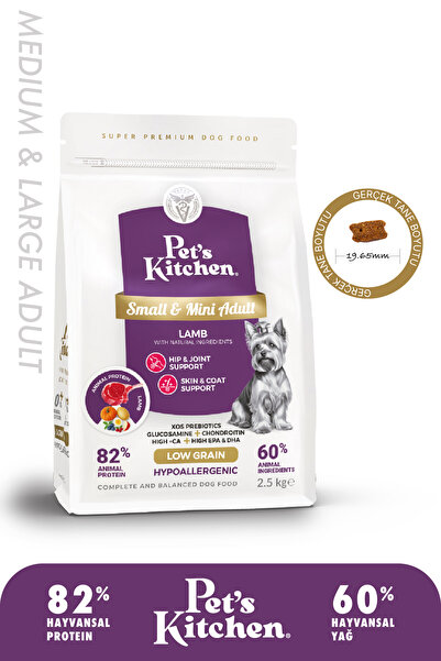 Pet's Kitchen Yetişkin Köpek Maması Küçük Irk Kuzu Etli 2,5 Kg