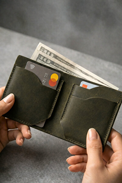 luvo 100% Real Leather Wallet Card Holder Handmade Genuine Premium Leather 4 ...