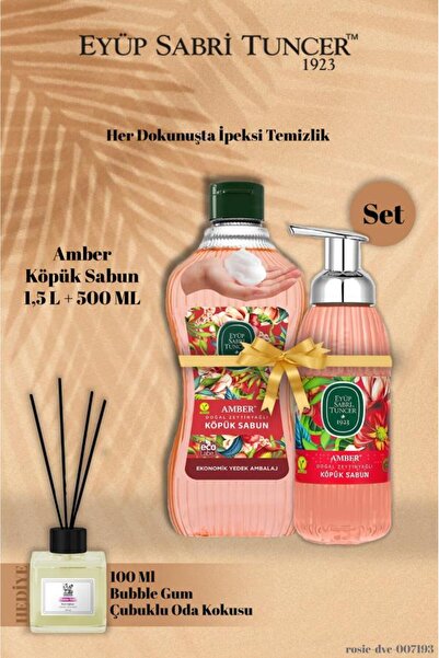 Eyüp Sabri Tuncer 1.5 L + 500 ml Amber Foam Soap Bubble Gum Scent Gift