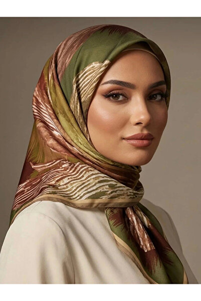 Levidor Tencel Scarf Brush Pattern Khaki