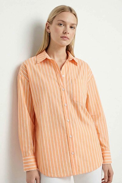 Rays 8005 Striped Shirt Orange