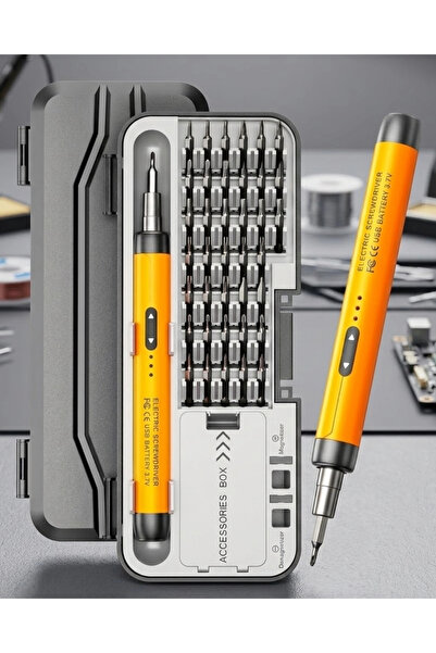 Epilons Type C Şarjlı Mini Elektrikli Tornavida 38 Uçlu Manyetik Tamir Kiti