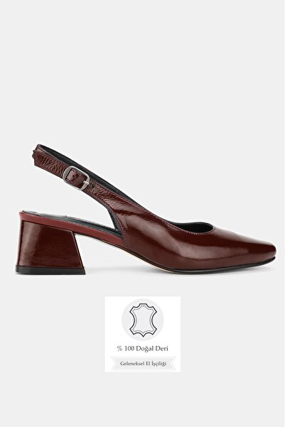 TUNAELLİ Women's Burgundy Patent Leather Genuine Natural De Leather Size 3-43...