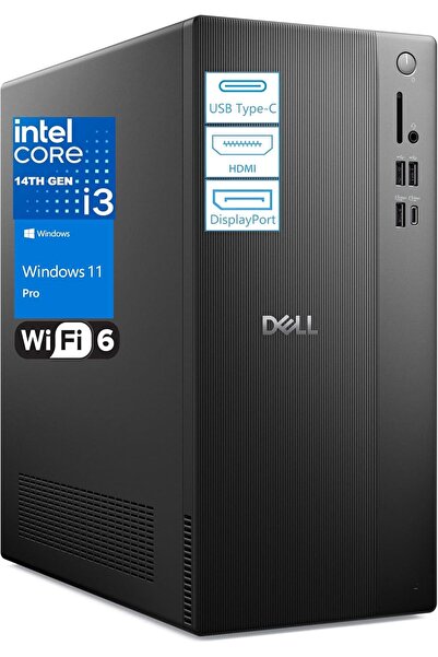 Dell كمبيوتر مكتبي Ect1250 بمعالج Intel Core i3 من الجيل الرابع عشر، وذاكرة و...