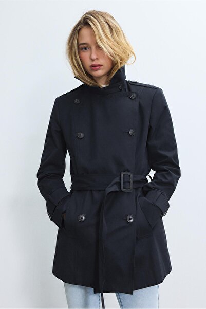 Stradivarius Basic kısa trençkot