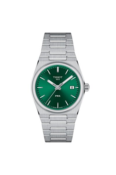 TISSOT Ceas PRX, quartz, inox argintiu, cadran verde, carcasa 35mm, T137.210....