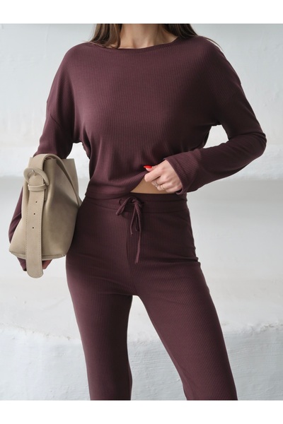 Paw Garage Γυναικείο Laris κοτλέ Ύφασμα Με κορδόνι στη μέση καμπάνα Σετ