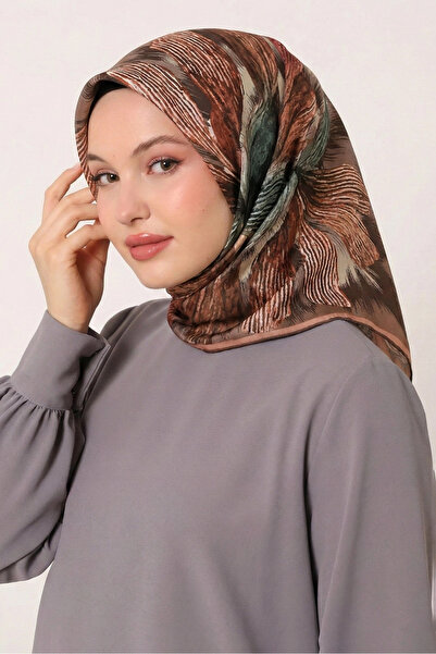 Levidor Tencel Scarf Brush Pattern Brown