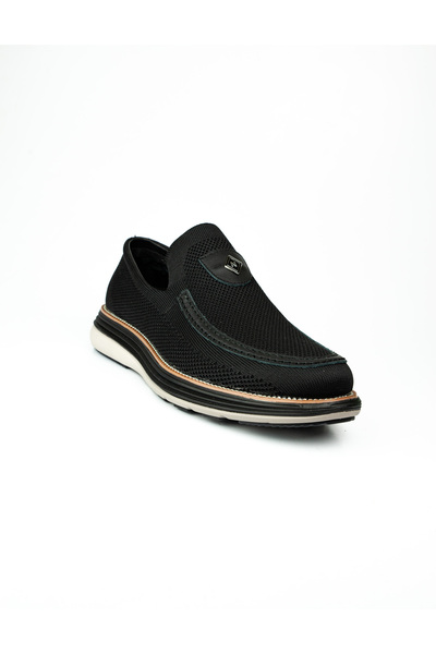 Nobel 5040 Black Knitwear Mokosen Men's Casual Shoes