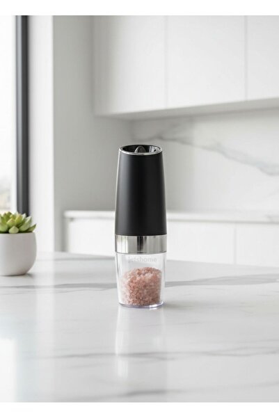 Jet's Home مطحنة ملح وفلفل أوتوماتيكية مزودة بمستشعر - مطحنة سيراميك بخمس درج...