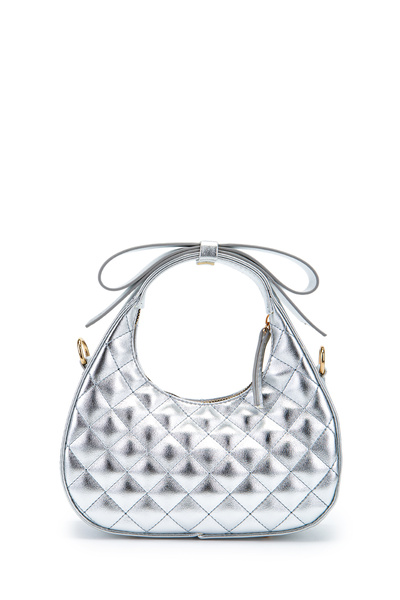 minebag Mathilda ženska srebrna Torba preko ramena sa detaljima u obliku mašne