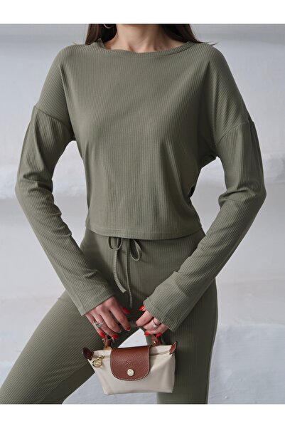 Paw Garage Γυναικείο Laris κοτλέ Ύφασμα Με κορδόνι στη μέση καμπάνα Σετ