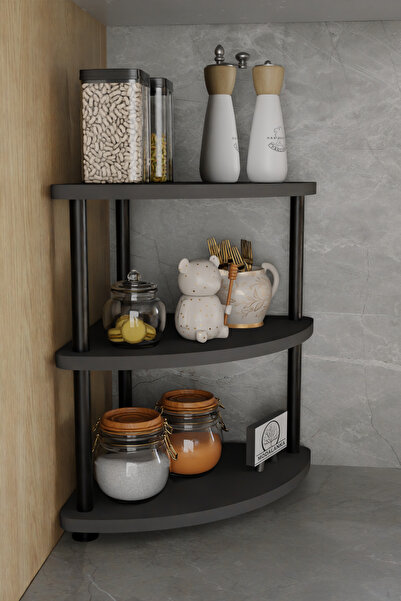 Modalanka 3 Katlı Ayarlanabilir ÇevirTak Tezgah Üstü Raf Mutfak Düzenleyici B...