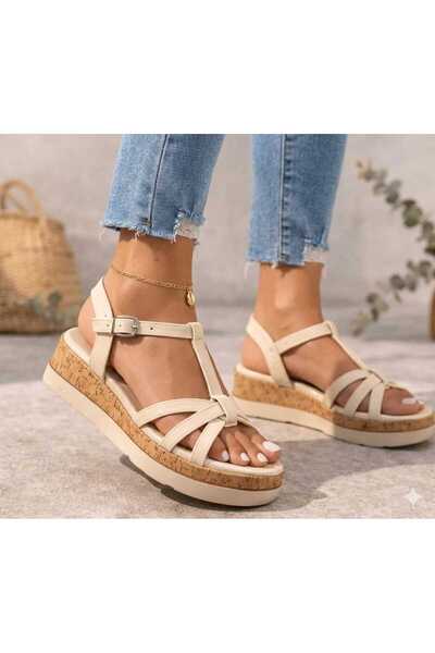 DYG STORE MODEL CARACALUȘ BEJ, TALPĂ DE VARĂ, STILAT sandale