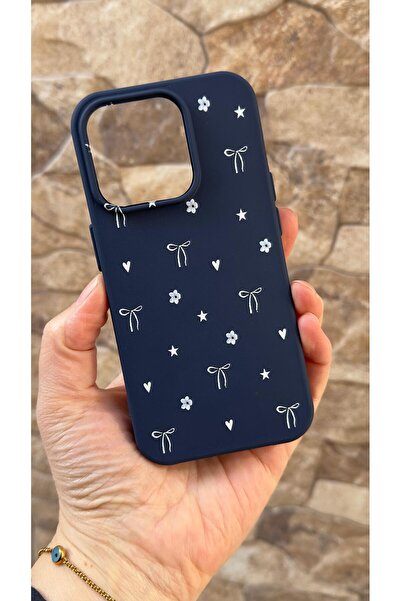 Vip Case iPhone 15 Pro Compatible Mini Bow Patterned Silicone Shock-Absorbing...