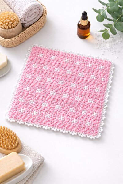 LİLORA ليفة استحمام مصنوعة يدويًا من الليف ملمس ناعم صديقة للبشرة