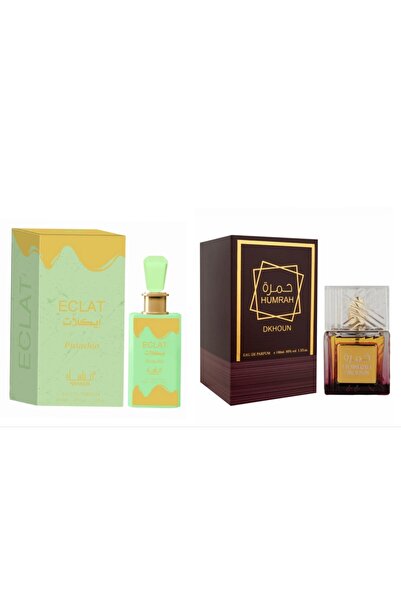 MANASIK Set of 2 Eclat Pistachio Perfumes for Women 100ml & Humrah Dkhoun for...