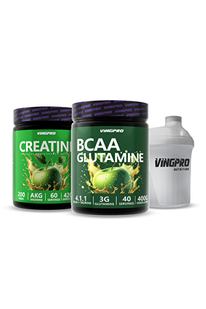 vingpro BCAA 4.11 + GLUTAMIN CREATINE SHAKER SETİ