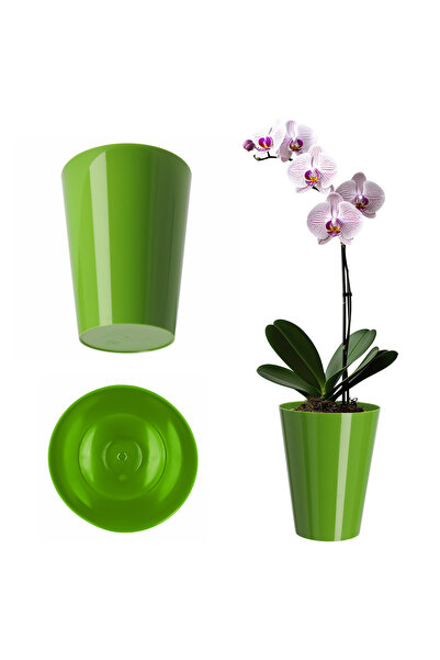 KADAX Ghiveci de flori Orhidee Flori din plastic Verde Rezistent 13cm