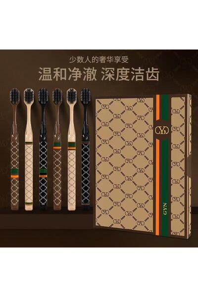 GYNVOGUE [مجموعة هدايا من 6 قطع] فرش أسنان فاخرة جديدة بشعيرات فائقة النعومة ...