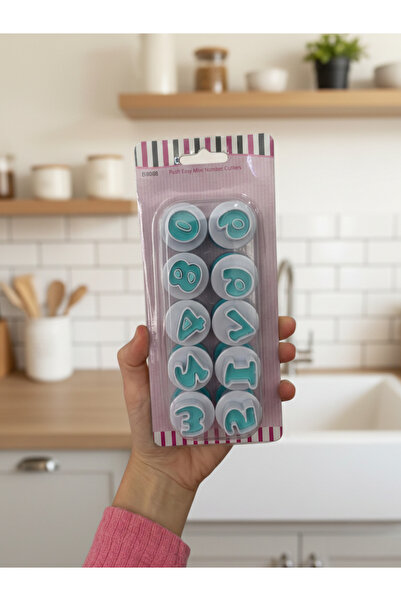 AiroBazar Press-Type Number Dough Cutter |   Cookie & Sugar Dough Mold Set