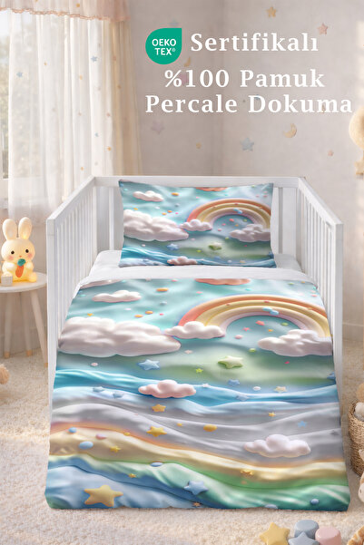 MonoHome PERCALE PREMIUM BEBEK NEVRESİM TAKIMI 100x150 cm