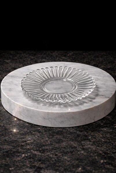 Maloria Beauty Papatya Çiçek Kristal Pasta Tabağı | 6'lı - 18cm