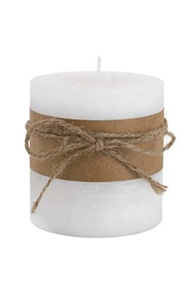 Jumbo White Scented Candle Ø6.5 x 7 cm