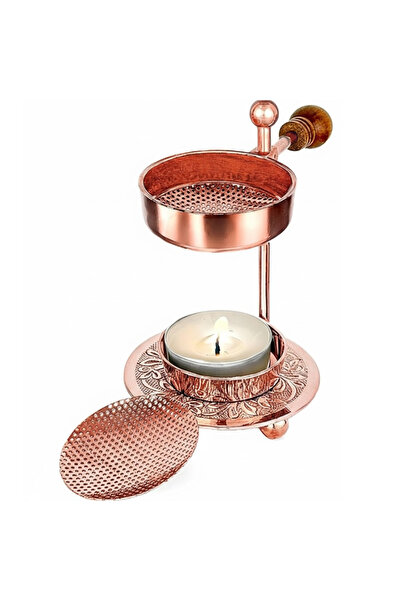 Shamanics Incense burner with Rosegold brass sieve, elegant holder for aromat...
