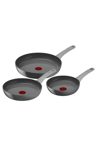 TEFAL Frying Pan Set On C4279132 3pcs 20/24/28cm Ceramic Induction Thermo-Signal