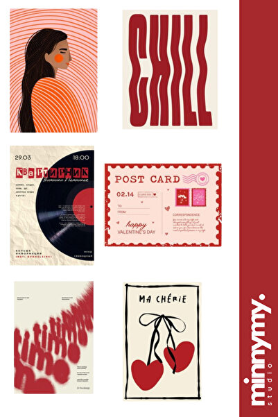 Minnymy Amore Pinterest Collection Sticker, Çıkartma, Ajanda, Günlük, Planlay...