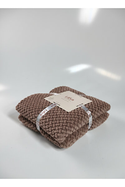 Lifya Petek Plush Sofa Cover – Ultra Soft, Stylish and Protective - Mink