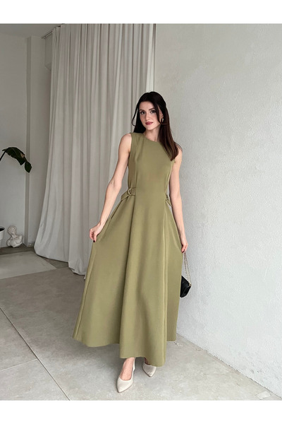 For Angels Double Set of Pocketed and Belt Summer Long Dresses