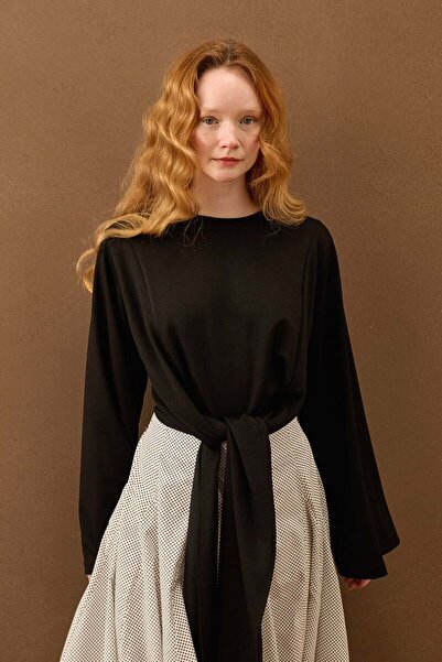 Ceylan Otantik Μαύρη μπλούζα Oysho Με δέσιμο