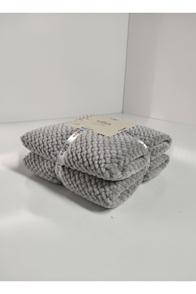 Lifya Petek Plush Sofa Cover – Ultra Soft, Stylish and Protective - Gray