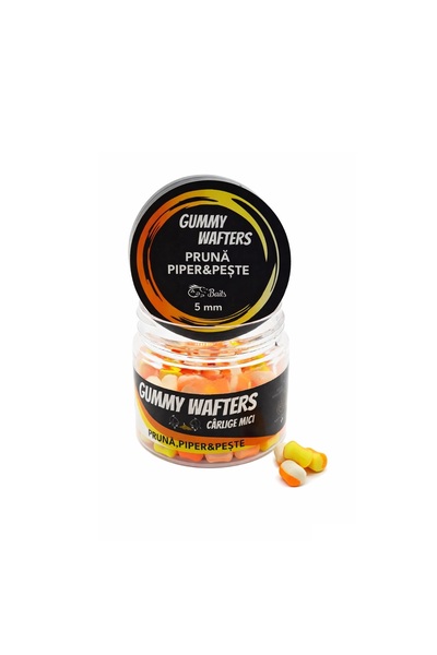 ADP Baits Gummy Wafters ADP Baits, 150 buc, Prună, Piper & Pește, 5mm
