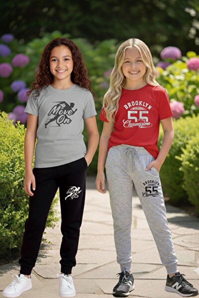 cm buseyiz Buseyiz Kids Fetiță multicoloră cu imprimeu set din două piese