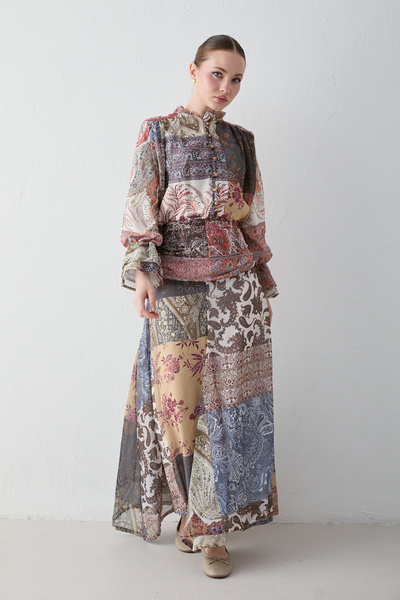 Melike Tatar Με σχέδιο Σετ Φούστας 79-5757